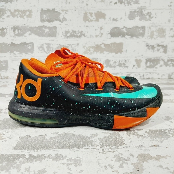 Nike Zoom KD 6 VI Texas Black Orange Lace Up Galaxy Basketball Sneakers i68 - Picture 5 of 11